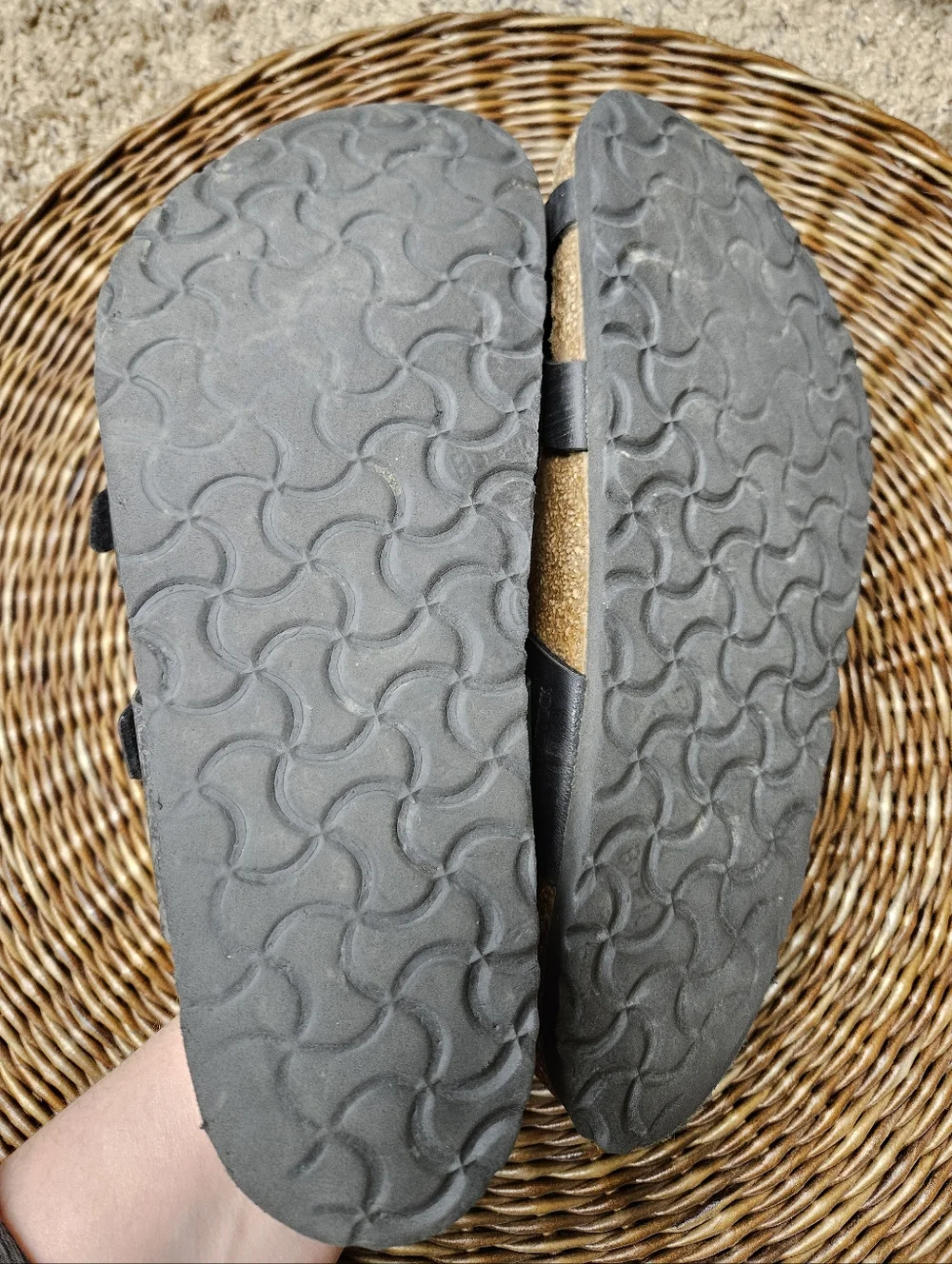 Birkenstock Miyari Leather Sandals Black Size 40 - Picture 6 of 9